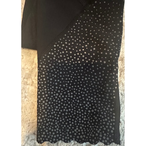 Lululemon Run Leggings Reflective Dot Cropped scalloped Athletic Pants Pockets 4 - Picture 6 of 12